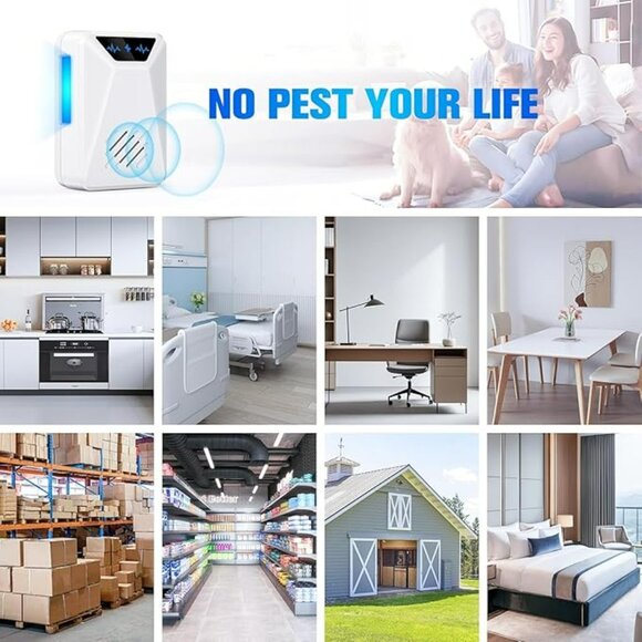 NEW 6 Packs Ultrasonic Pest Control Repeller Plug in Indoor for Insect Bugs - Picture 2 of 7